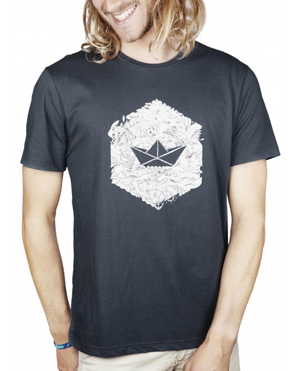 T-shirt GRIS HAUTE MER HEXAGONE