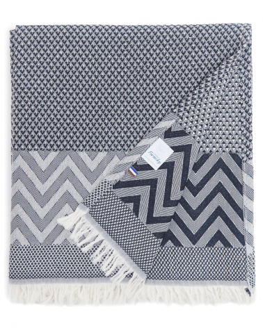 Draps de plage gris noir