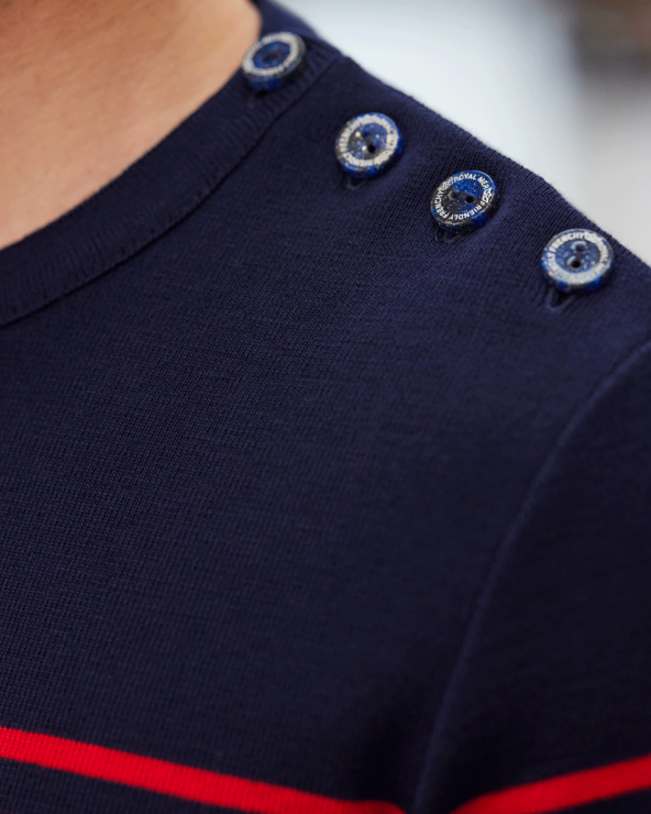 PULL KROGEN HOMME NAVY/ROUGE