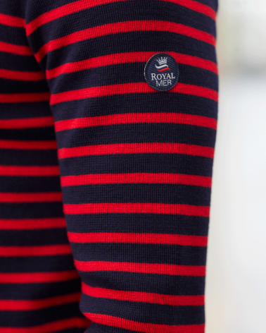 PULL KROGEN HOMME NAVY/ROUGE