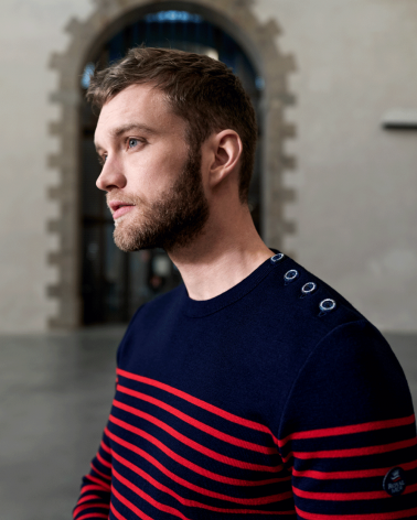 PULL KROGEN HOMME NAVY/ROUGE